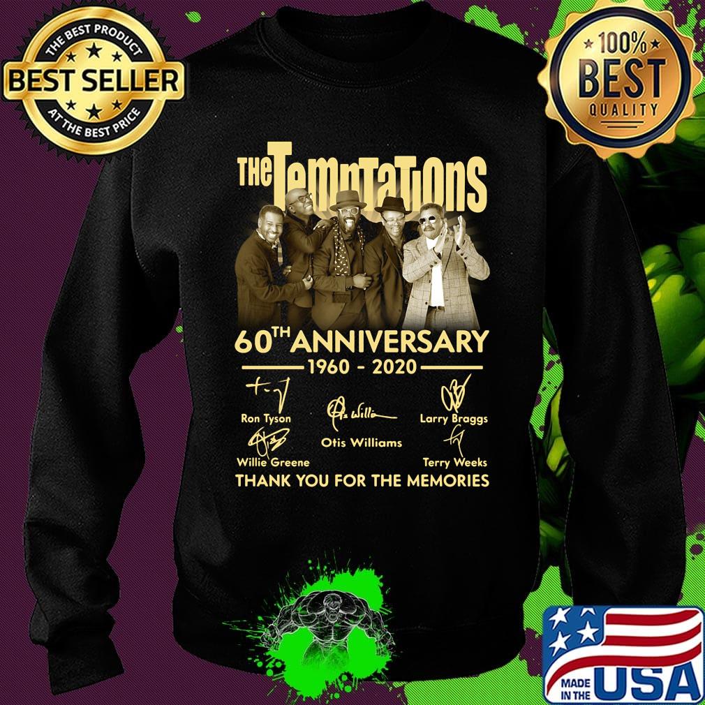 The temptations 60th anniversary 1960 2020 thank you for the memories signatures light s Sweater The temptations 60th anniversary 1960 2020 thank you for the memories signatures light s Sweater