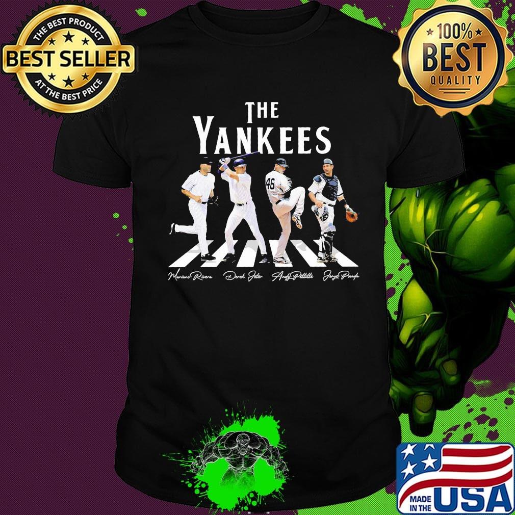 The yankees baseball team abbey road signatures shirt