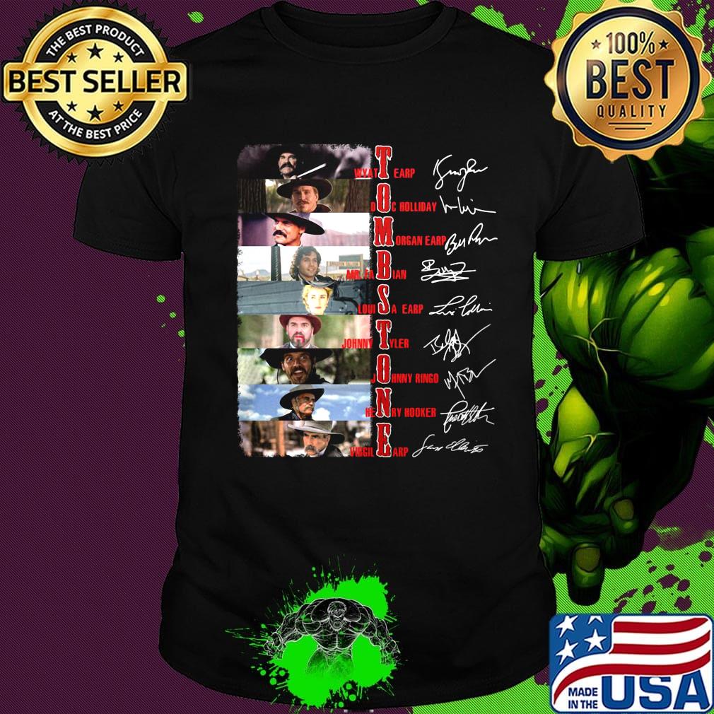 Tombstone film characters signatures shirt