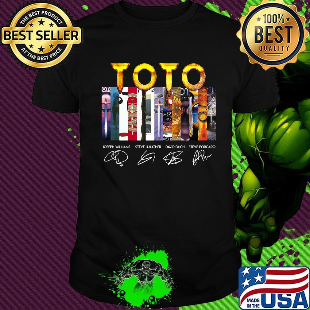 Toto band members signatures shirt