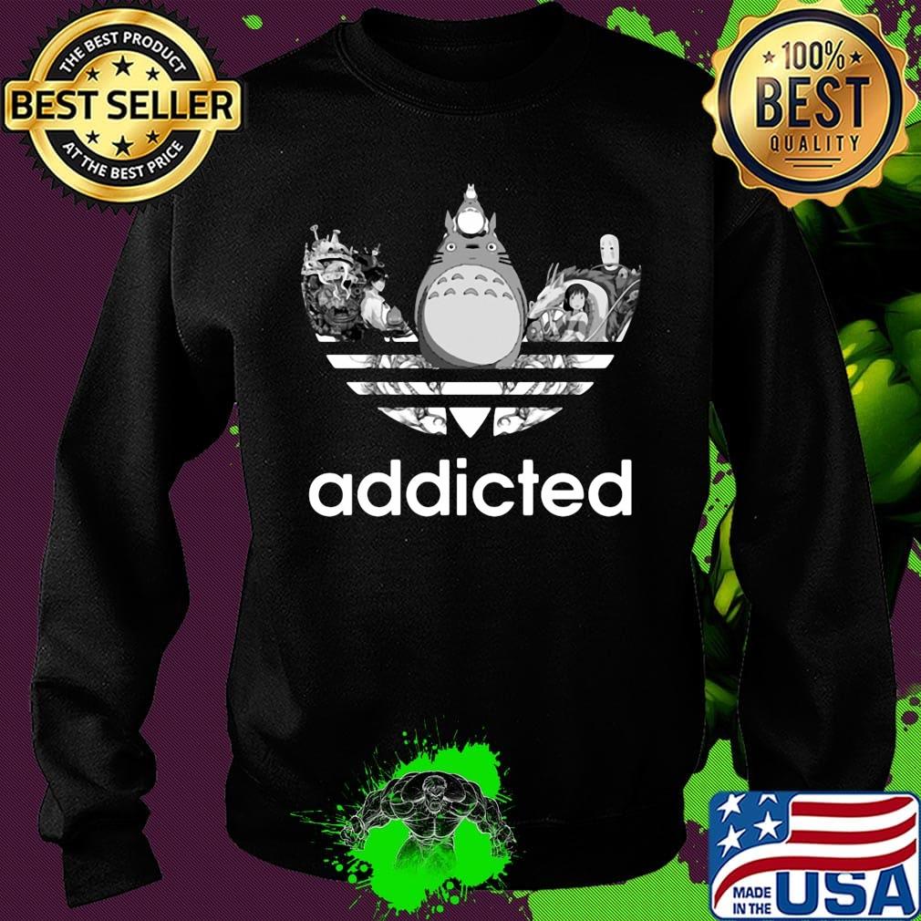 Totoro addicted adidas studio ghibli logo s Sweater Totoro addicted adidas studio ghibli logo s Sweater