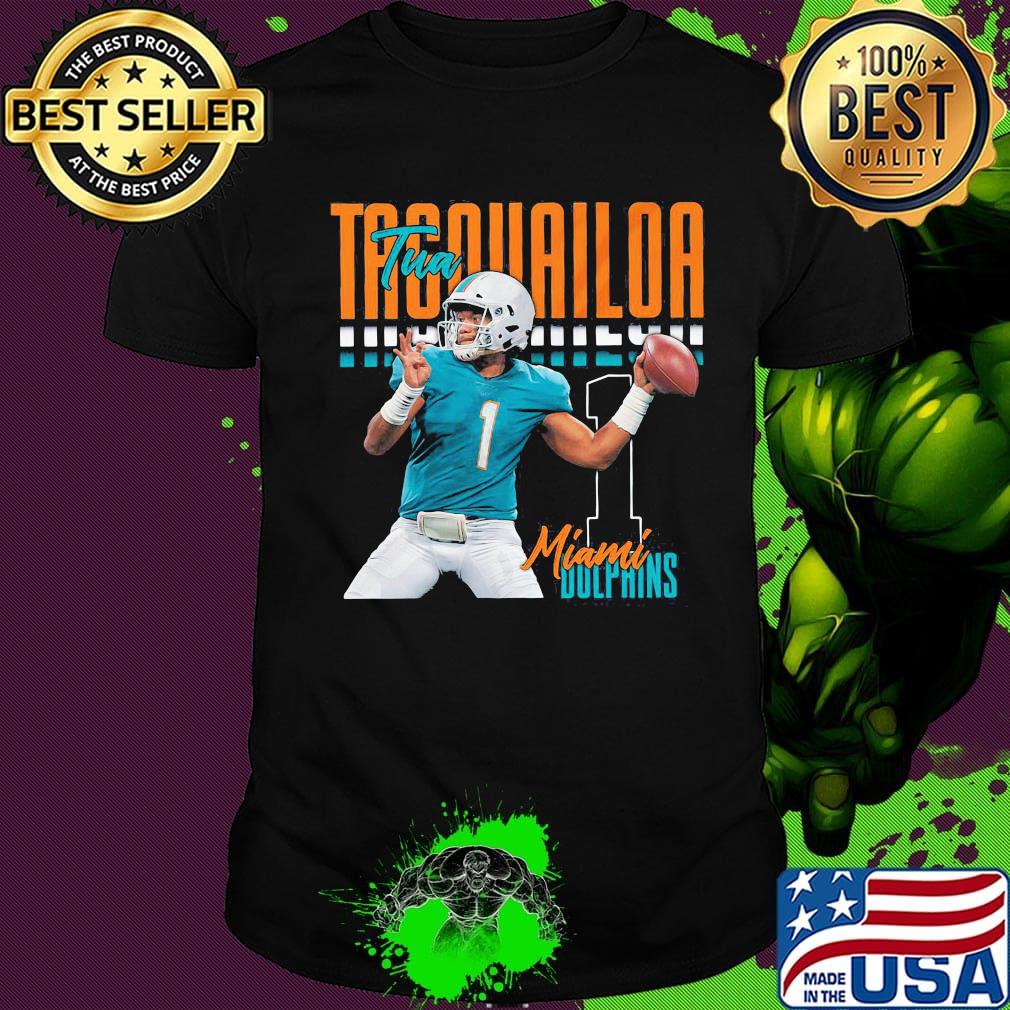 Tua tagovailoa 1 miami dolphins football player shirt
