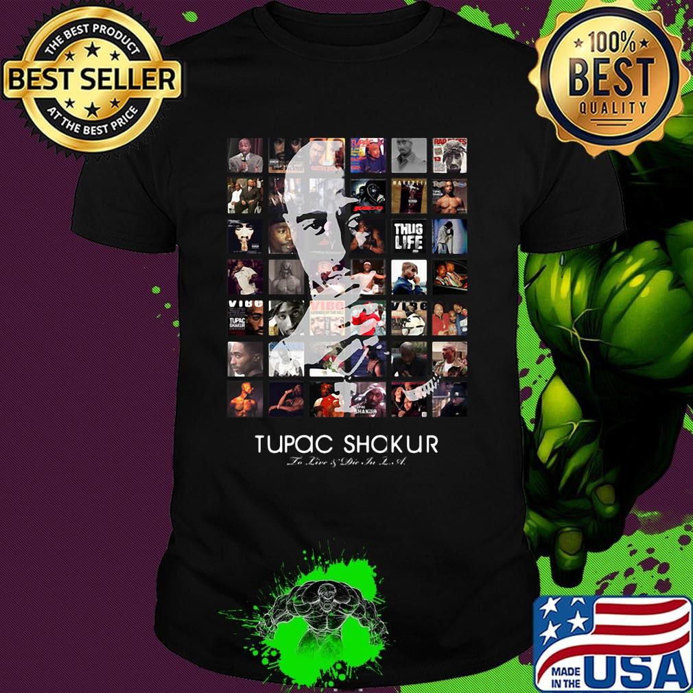 Tupac shakur rapper in live and let die shirt