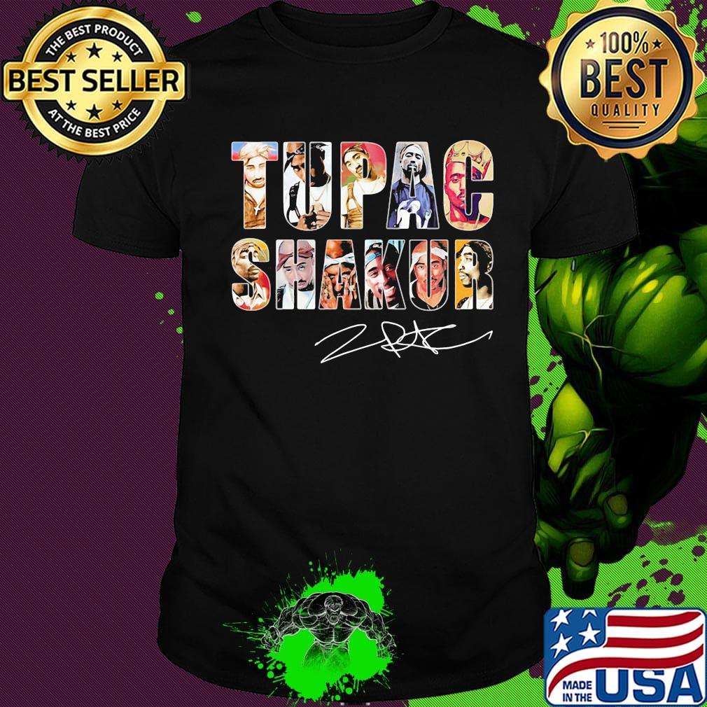 Tupac shakur rapper signature shirt