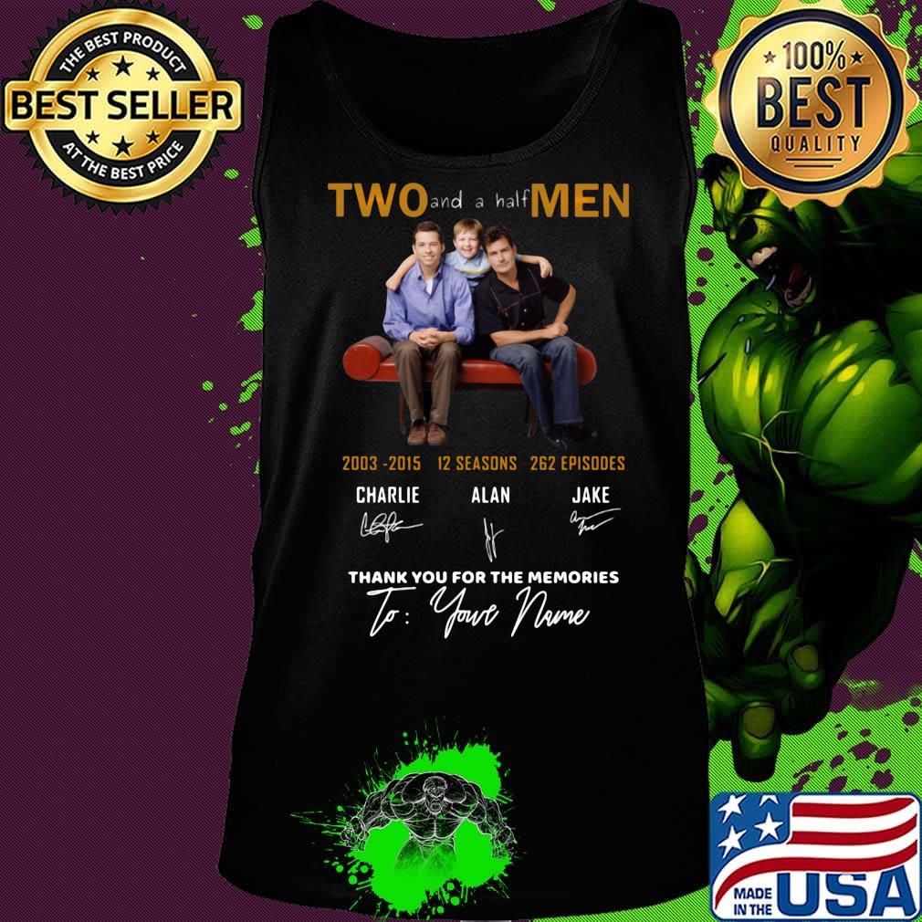 Two and a half men 2003 2015 12 seasons 262 episodes thank you for the memories to your name signatures s Tank top Two and a half men 2003 2015 12 seasons 262 episodes thank you for the memories to your name signatures s Tank top