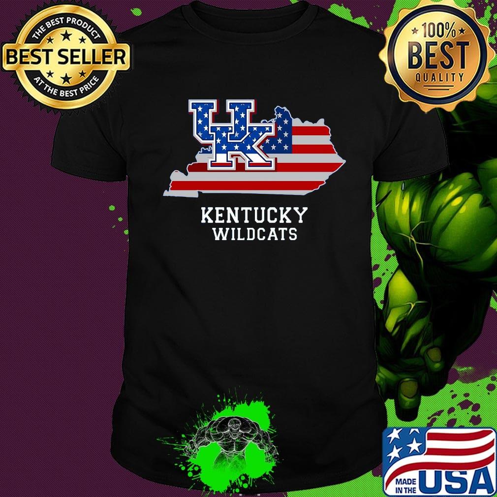 Uk kentucky wildcats american map happy independence day shirt