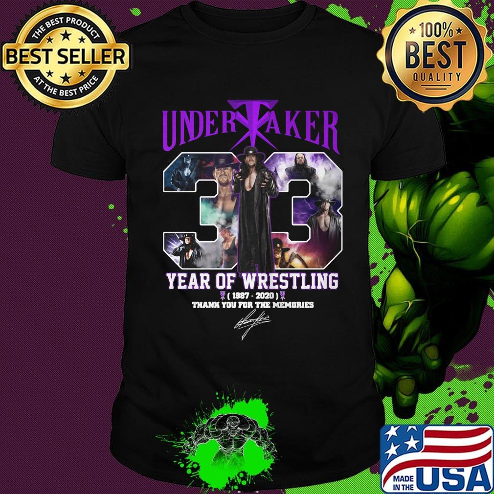 Undertaker 33 years of operation 1987 2020 thank you for the memories signature shirt