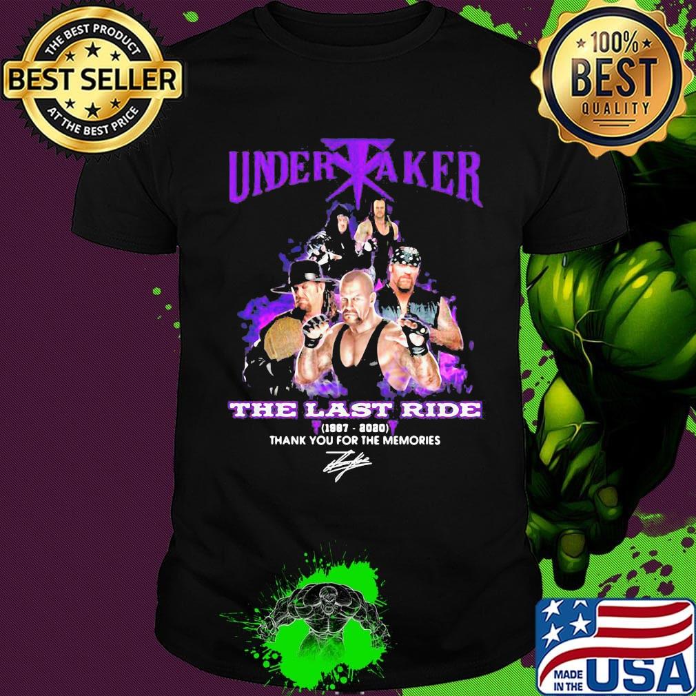 Undertaker the last ride 1987 2020 thank you for the memories signatures shirt