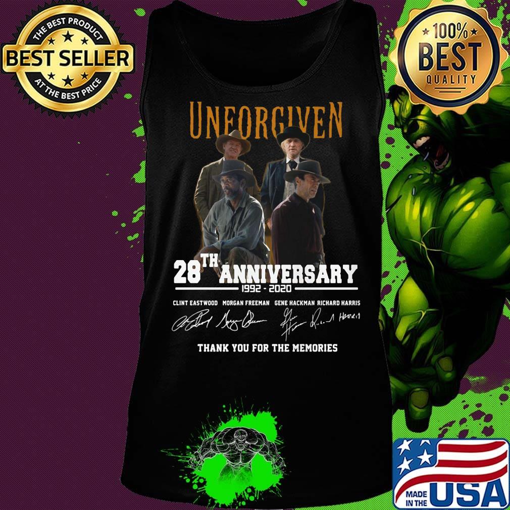 Unforgiven movie 28th anniversary 1992 2020 thank you for the memories signatures s Tank top Unforgiven movie 28th anniversary 1992 2020 thank you for the memories signatures s Tank top