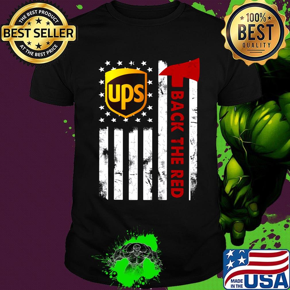 Ups back the red american flag independence day shirt