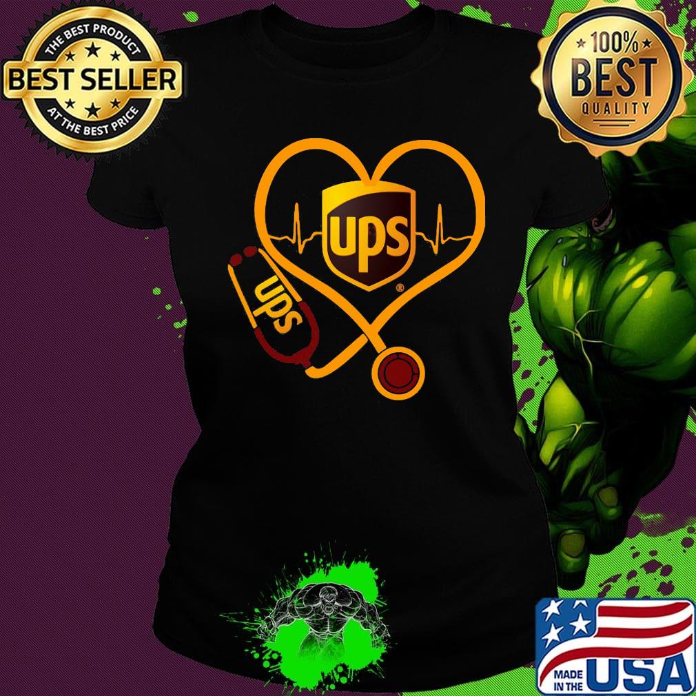 UPS nurse stethoscope love heartbeat s Ladies tee UPS nurse stethoscope love heartbeat s Ladies tee