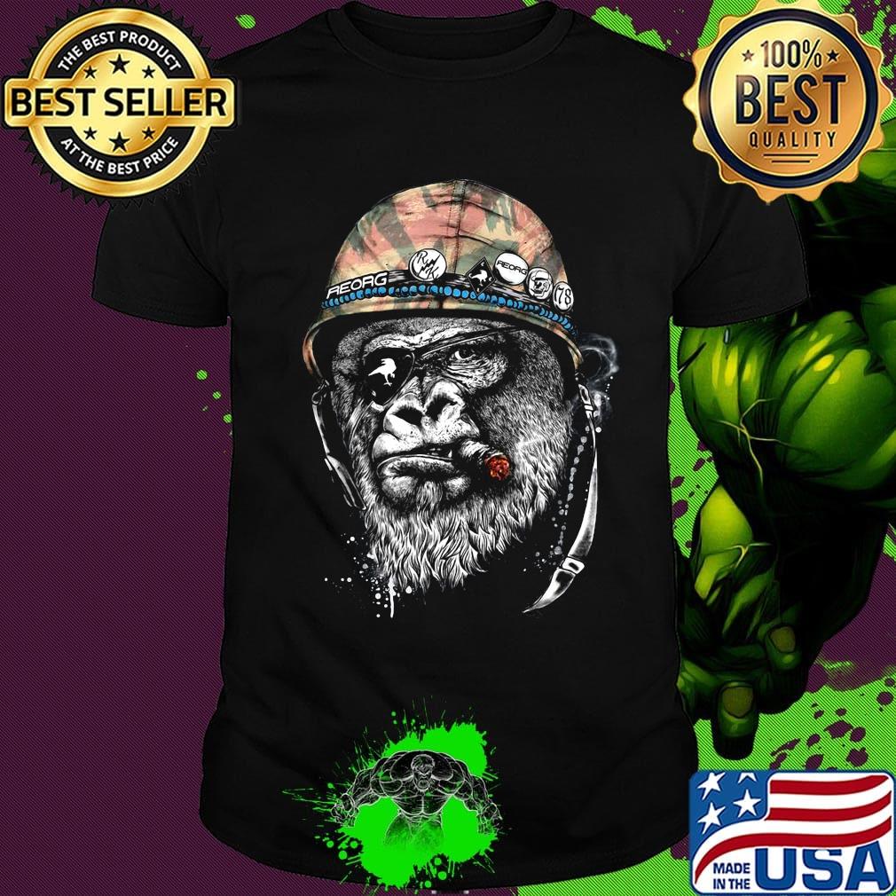 Veteran rum knuckles gorilla mens shirt