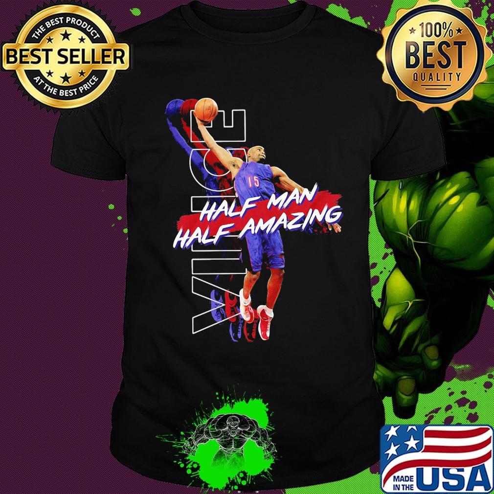 Vince carter 15 half man half amazing toronto basketball shirt