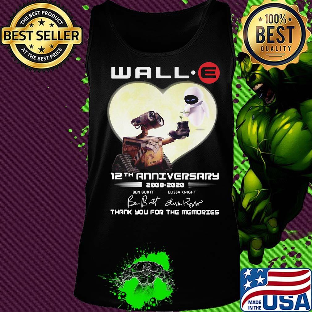 Wall e 12th anniversary 2008 2020 thank you for the memories signatures s Tank top Wall e 12th anniversary 2008 2020 thank you for the memories signatures s Tank top