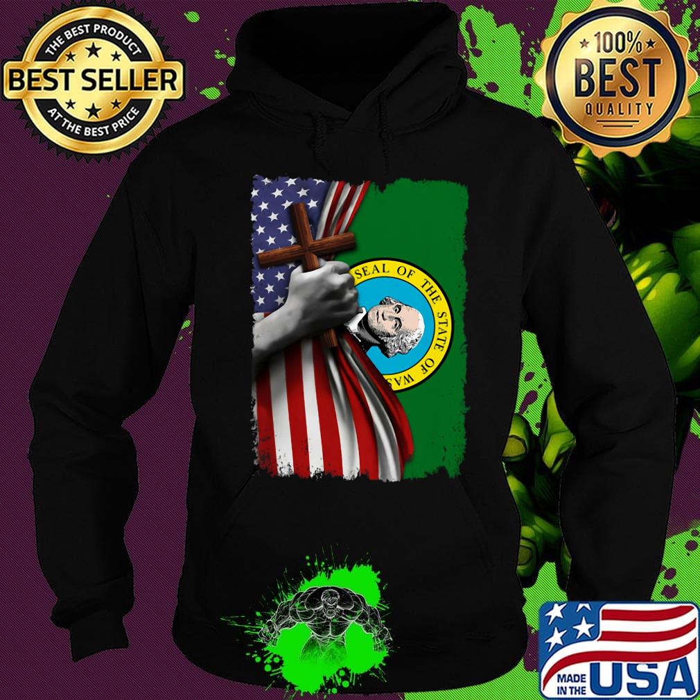 Washington american flag cross happy independence day s Hoodie Washington american flag cross happy independence day s Hoodie