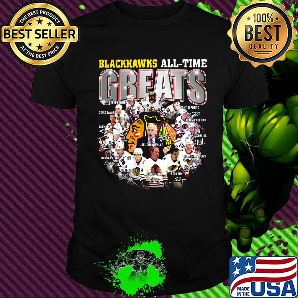 Washington blackhawks all-time greats signatures shirt