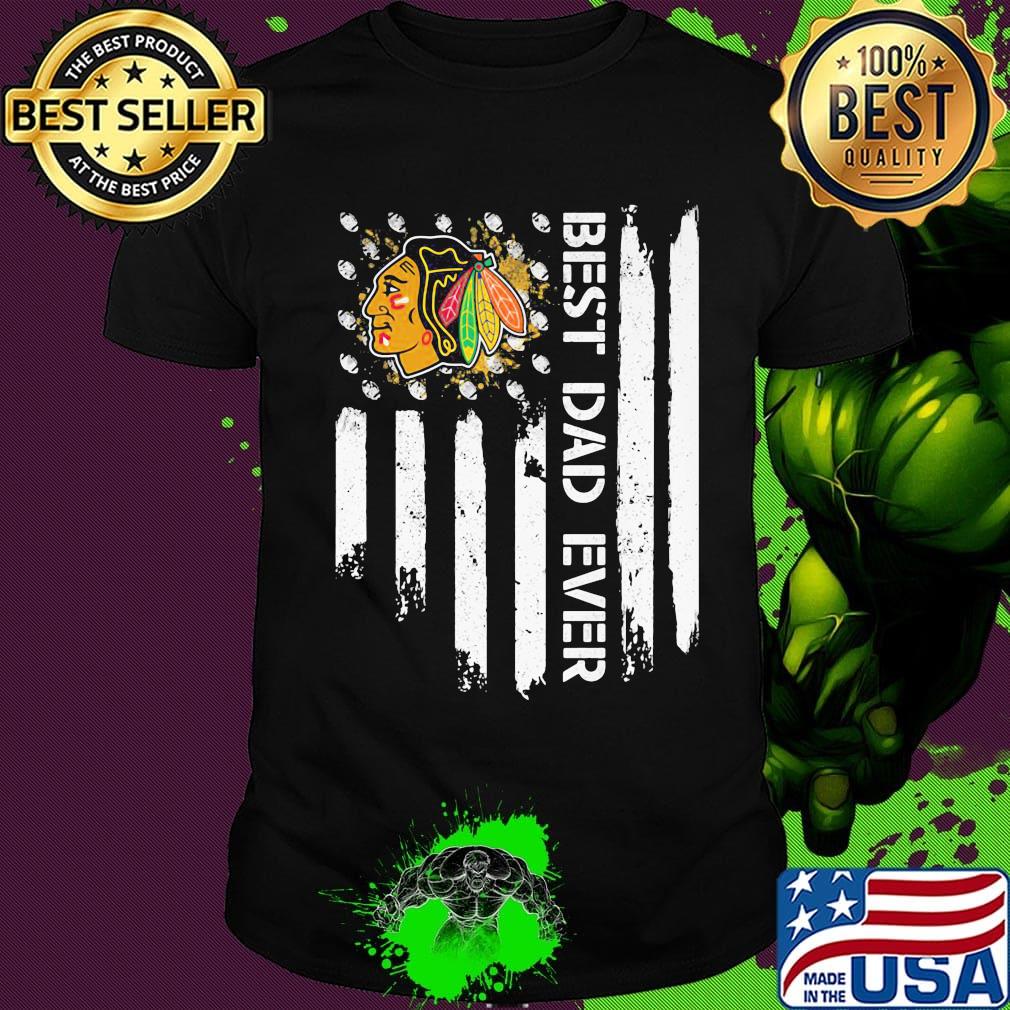 Washington blackhawks best dad ever american flag independence day shirt
