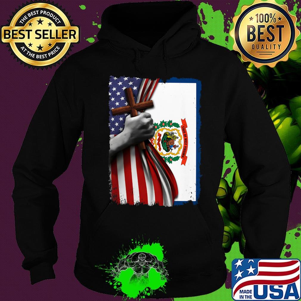 West virginia american flag cross happy independence day s Hoodie West virginia american flag cross happy independence day s Hoodie