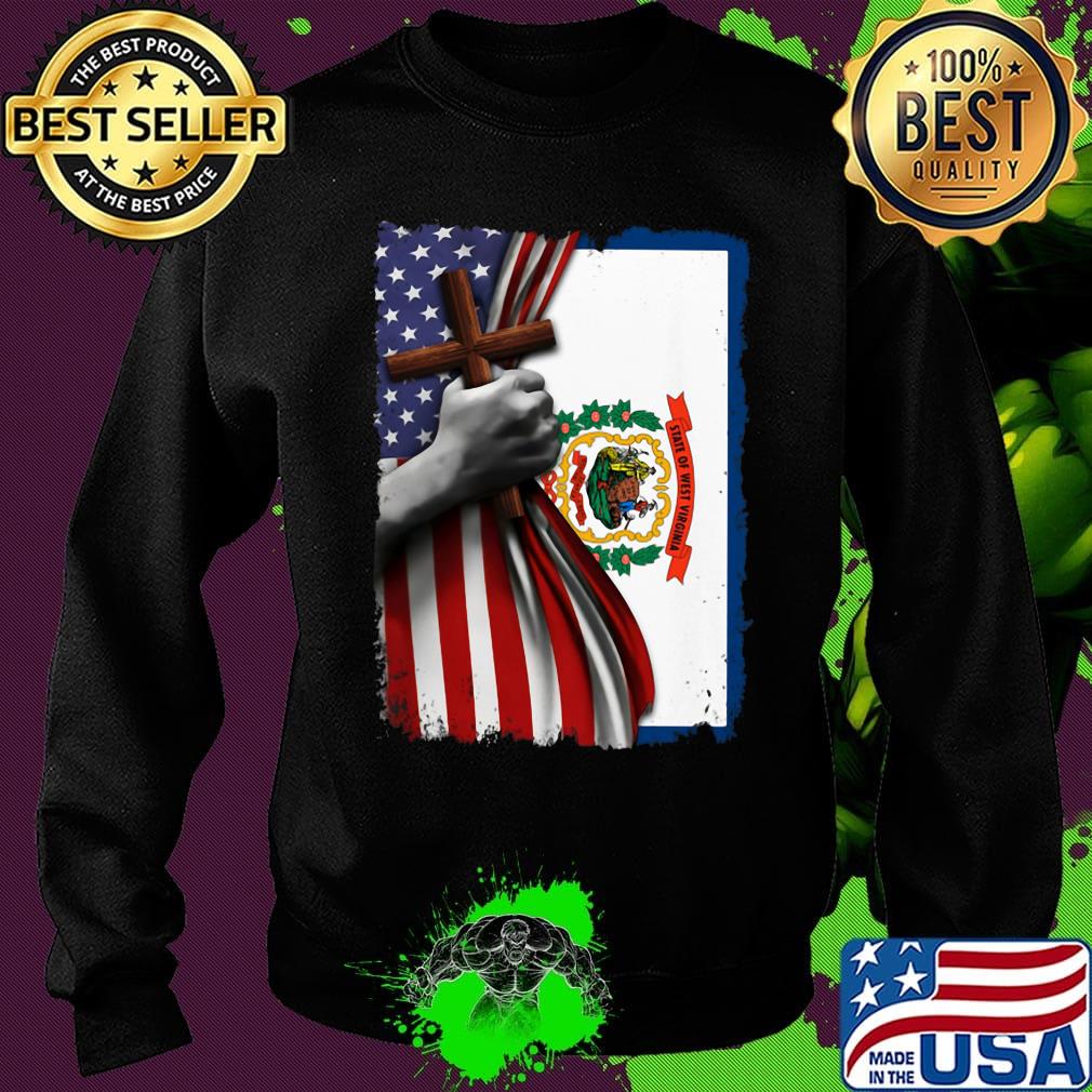West virginia american flag cross happy independence day s Sweater West virginia american flag cross happy independence day s Sweater