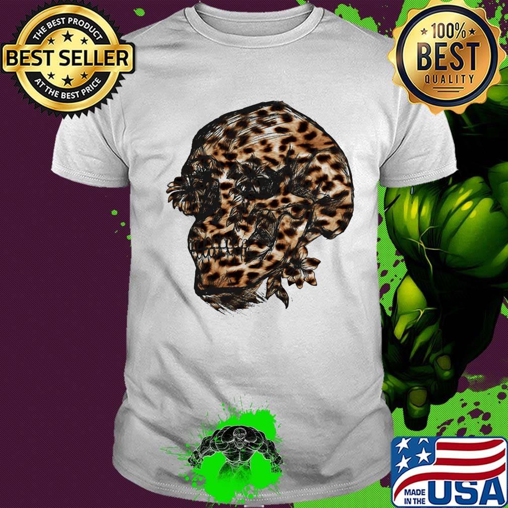 White skull leopard skin classic shirt