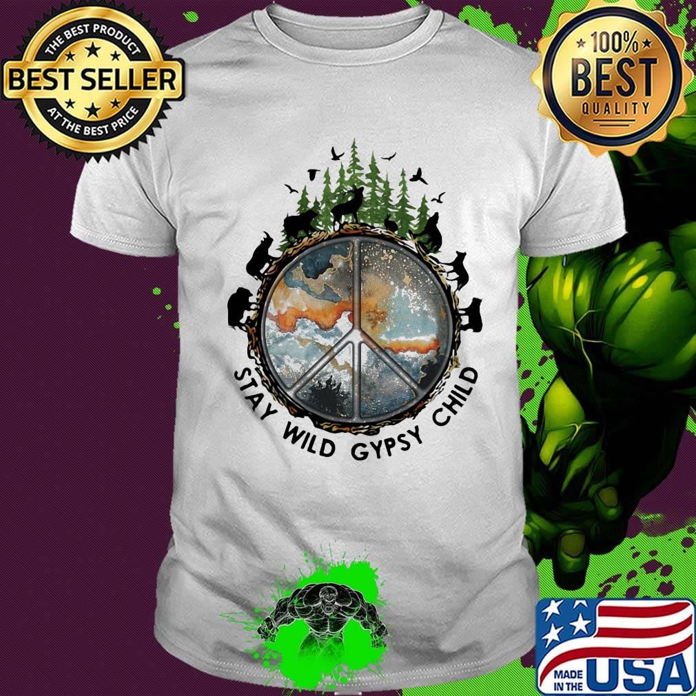 Wolf stay wild gypsy child shirt