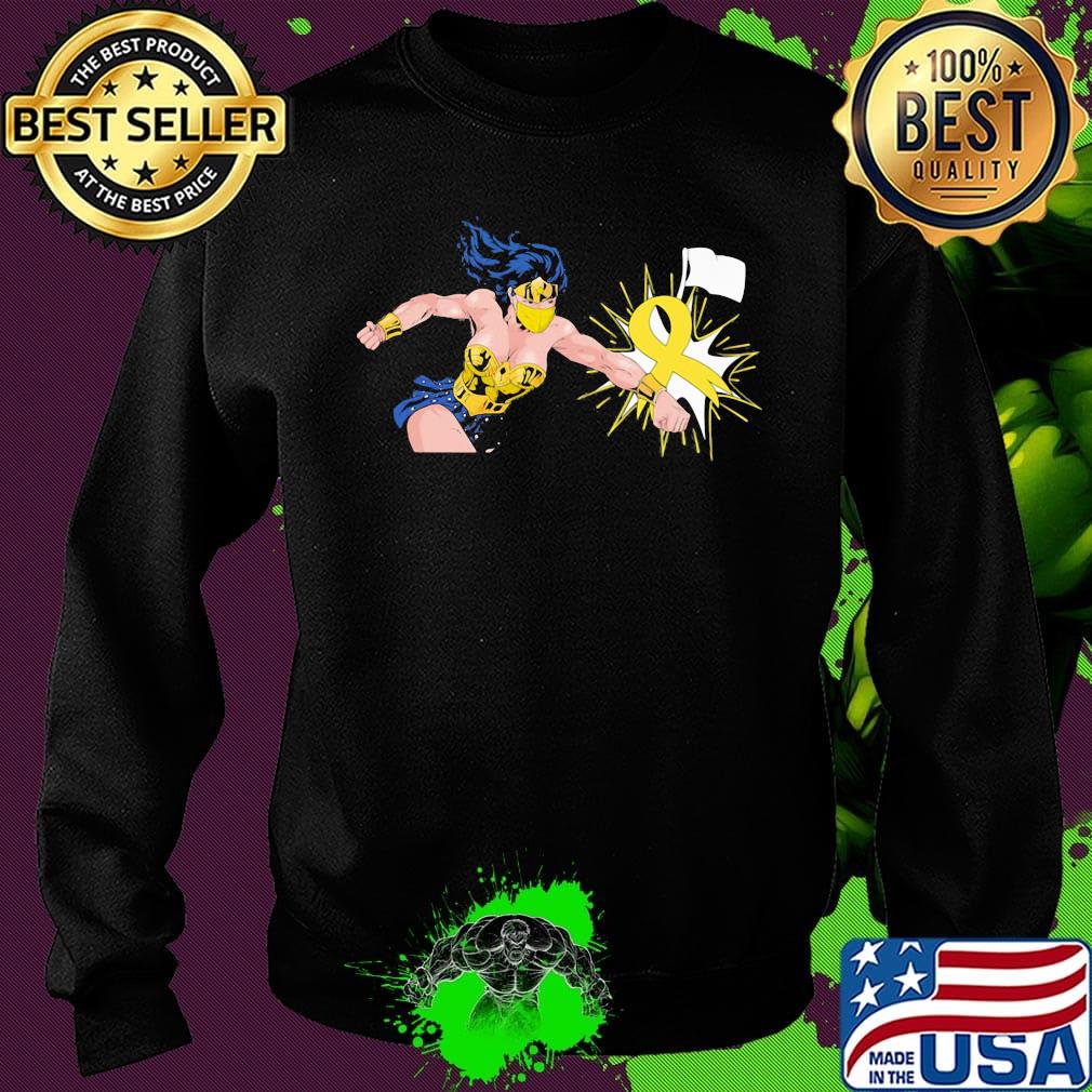 Wonder women punch Childhood Cancer Shirt Sweater Wonder women punch Childhood Cancer Shirt Sweater
