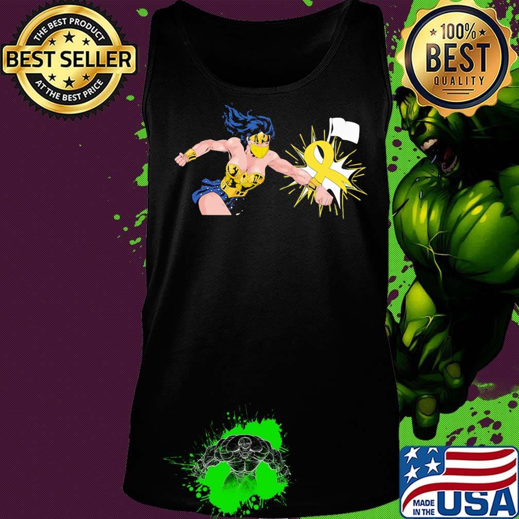 Wonder women punch Childhood Cancer Shirt Tank top Wonder women punch Childhood Cancer Shirt Tank top