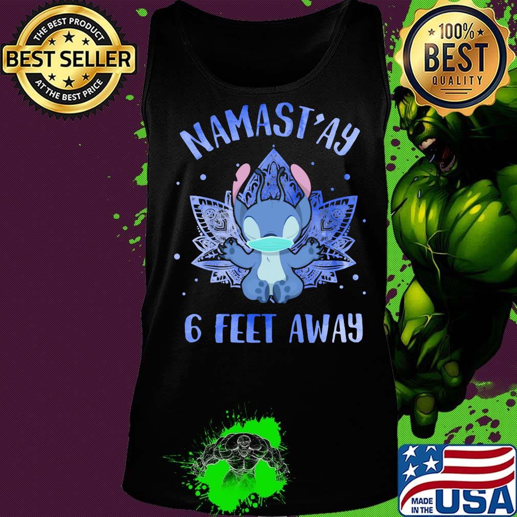 Yoga chill stitch mask namastay 6 feet away light s Tank top Yoga chill stitch mask namastay 6 feet away light s Tank top