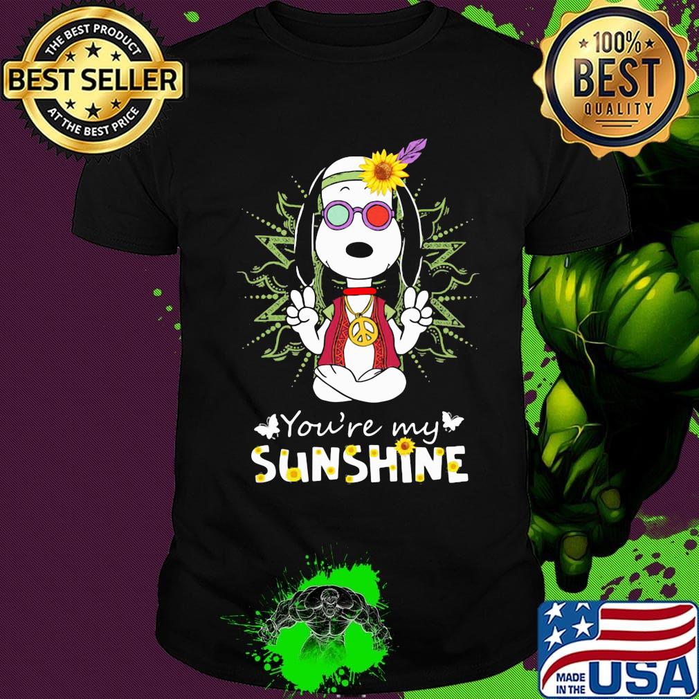 Yoga snoopy you're my sunshine sunflowers shirt