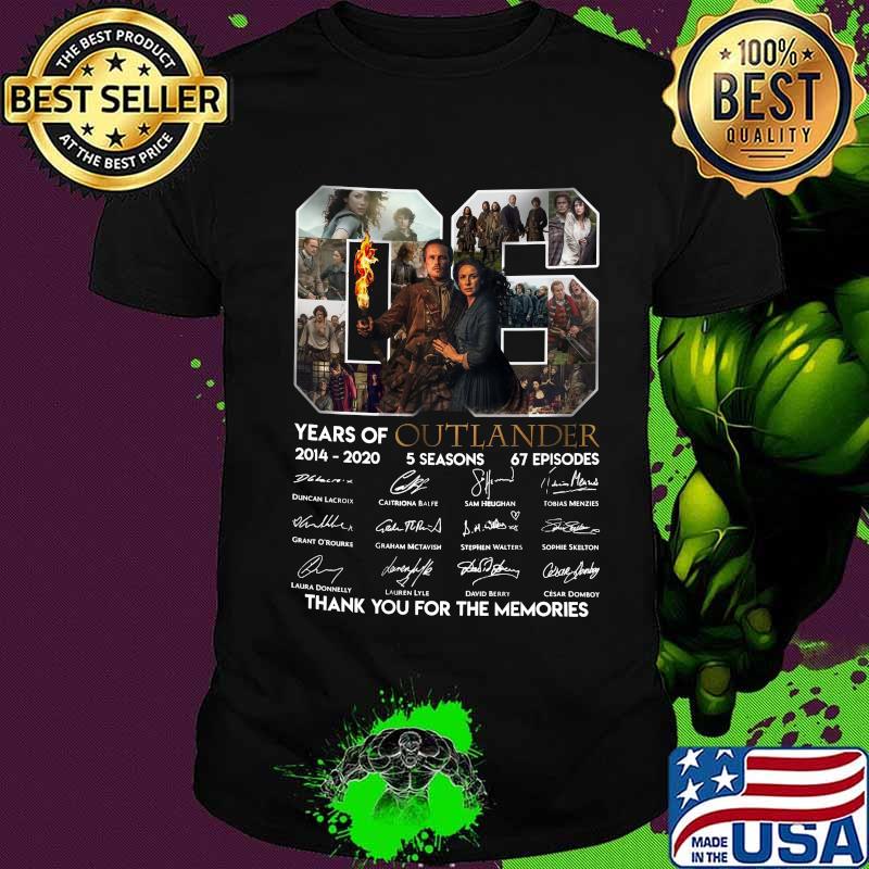 06 years of 2014 2002 outlander thank you for the memories signatures shirt