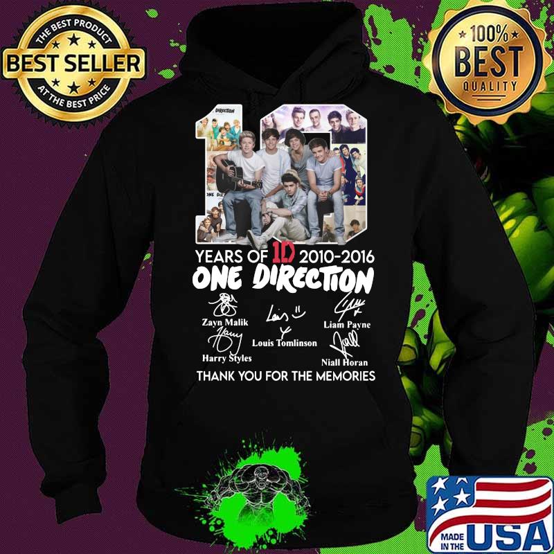 10 years of 2010 2016 one direction thank you for the memories signatures s Hoodie 10 years of 2010 2016 one direction thank you for the memories signatures s Hoodie