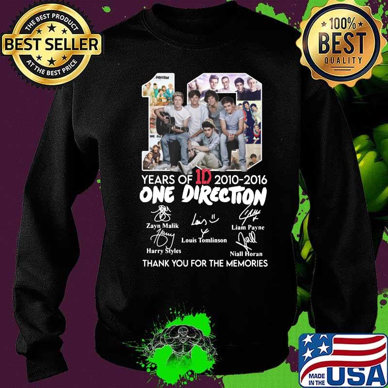 10 years of 2010 2016 one direction thank you for the memories signatures s Sweater 10 years of 2010 2016 one direction thank you for the memories signatures s Sweater