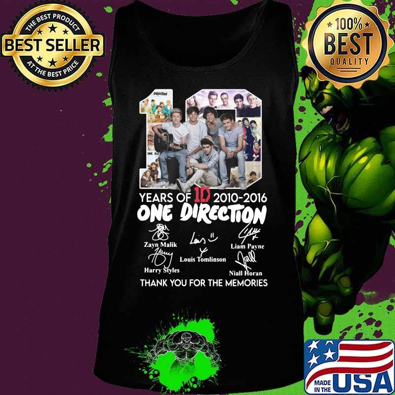 10 years of 2010 2016 one direction thank you for the memories signatures s Tank top 10 years of 2010 2016 one direction thank you for the memories signatures s Tank top