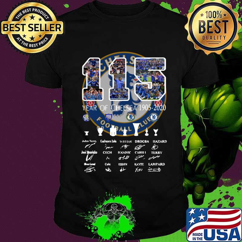 115 year of chelsea fc 1905 2020 players signatures shirt