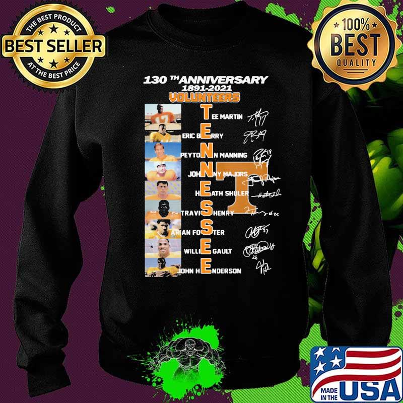 130th anniversary 1891 2021 volunteers tennessee players signatures s Sweater 130th anniversary 1891 2021 volunteers tennessee players signatures s Sweater