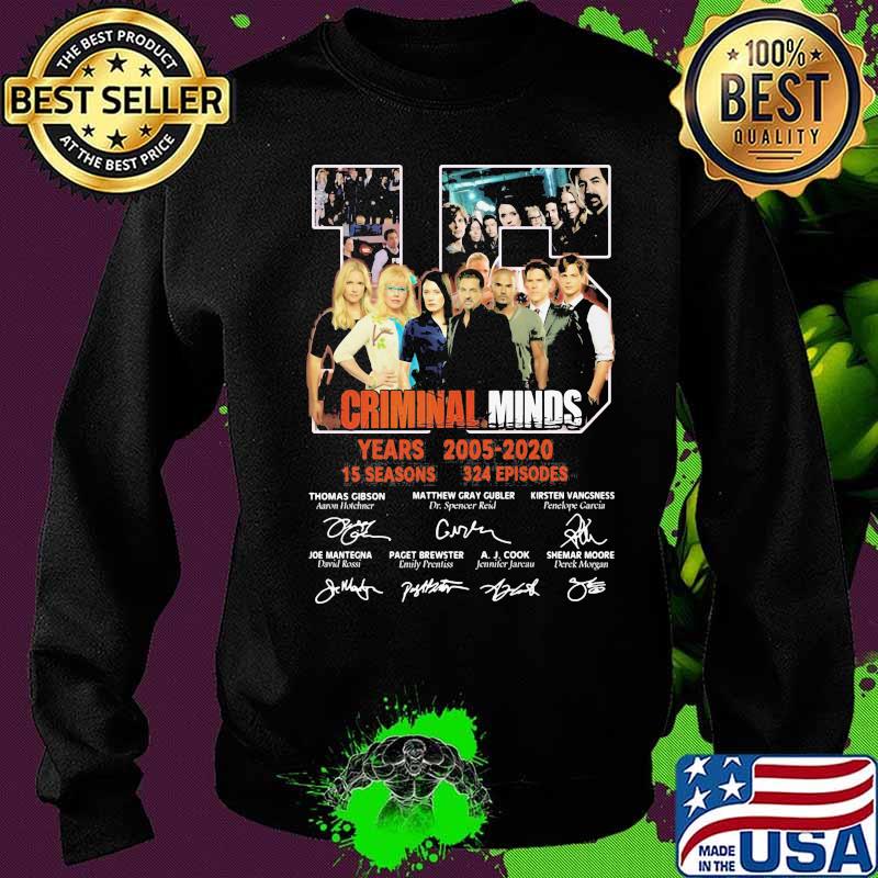 15 criminal minds 2005 2020 years 15 seasons 324 episodes thank you for the memories signatures s Sweater 15 criminal minds 2005 2020 years 15 seasons 324 episodes thank you for the memories signatures s Sweater