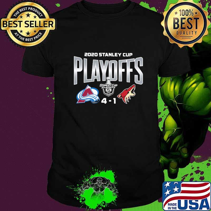2020 stanley cup playoffs colorado avalanche logo black and white vs golden eagle shirt