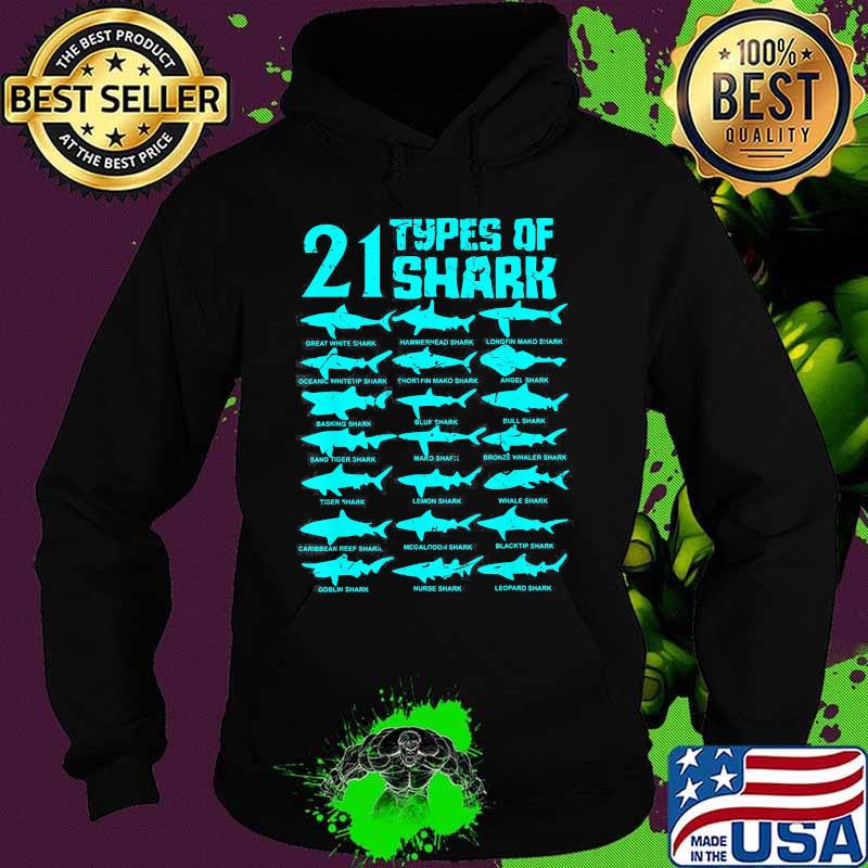 21 types of shark Marine Biology s Hoodie 21 types of shark Marine Biology s Hoodie