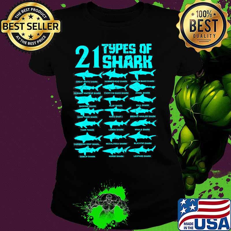 21 types of shark Marine Biology s Ladies tee 21 types of shark Marine Biology s Ladies tee
