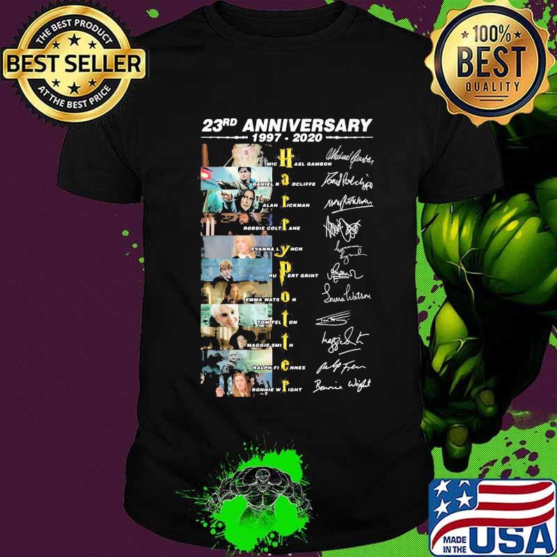 23rd anniversary 1997 2020 harry potter characters signatures shirt