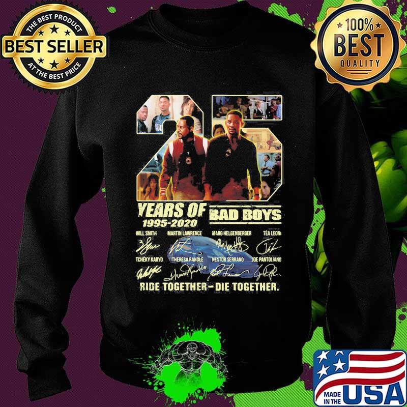 25 years of 1995 2020 bad boys ride together die together signatures s Sweater 25 years of 1995 2020 bad boys ride together die together signatures s Sweater