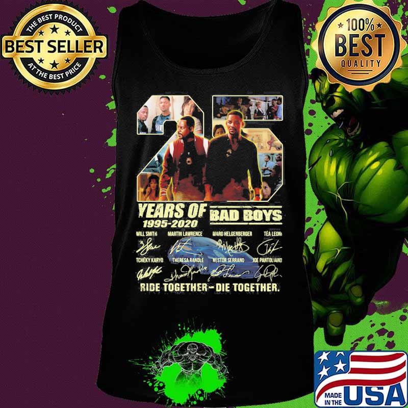 25 years of 1995 2020 bad boys ride together die together signatures s Tank top 25 years of 1995 2020 bad boys ride together die together signatures s Tank top