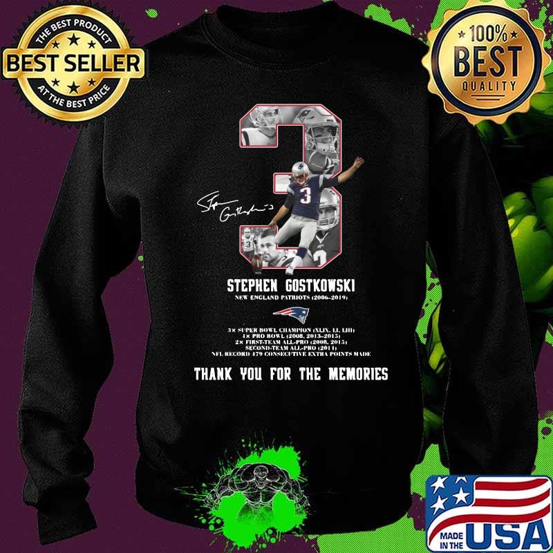 3 stephen gostkowski new england patriots thank you for the memories signature s Sweater 3 stephen gostkowski new england patriots thank you for the memories signature s Sweater