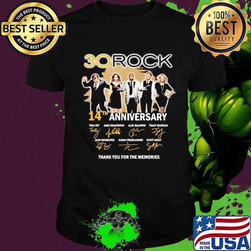 30 rock 14th anniversary thank you for the memories signatures shirt