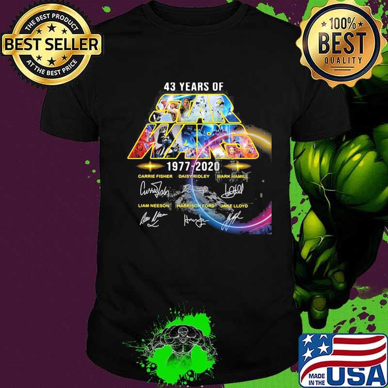 43 years of star wars 1977 2020 signatures shirt