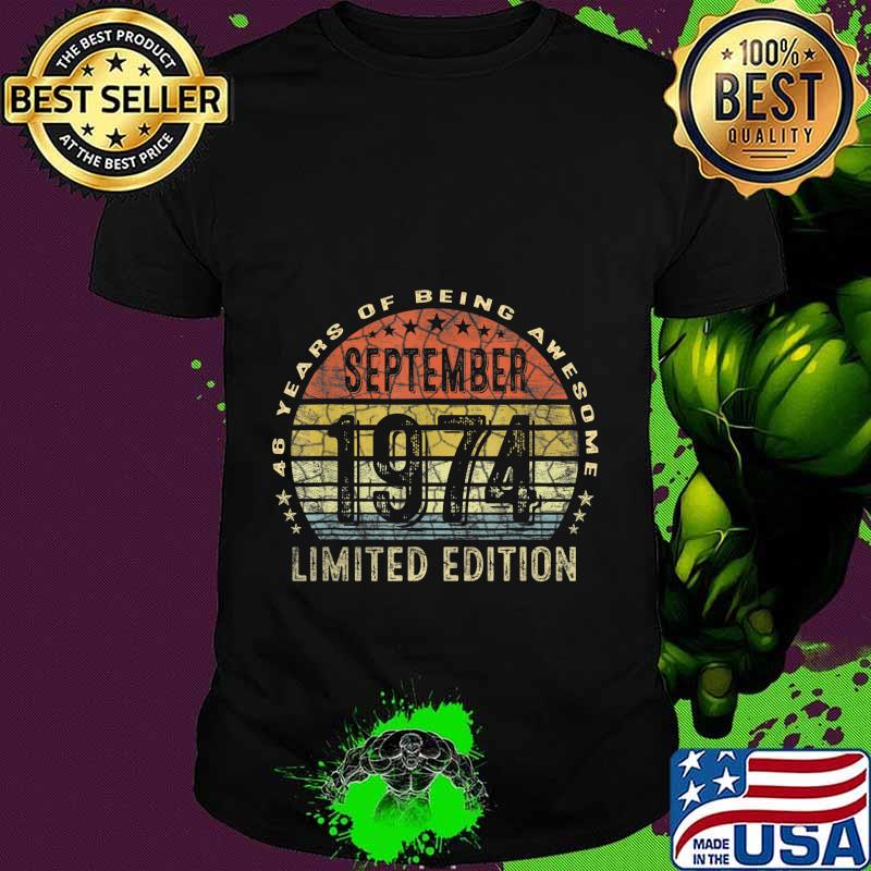 46 Years Old - Vintage Made in September 1974 46th birthday T-Shirt