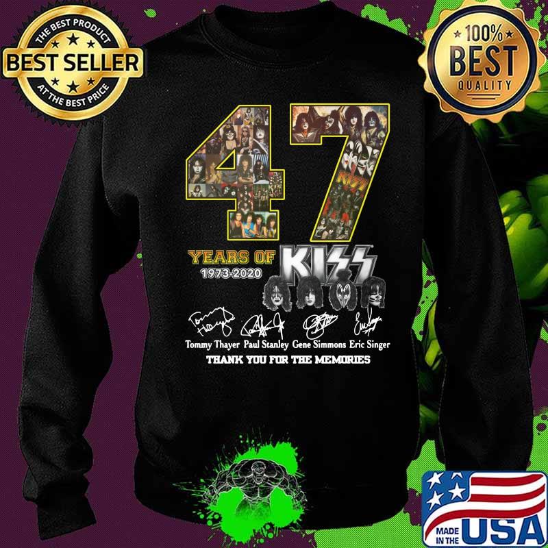 47 years of 1973 2020 kiss band thank you for the memories signatures s Sweater 47 years of 1973 2020 kiss band thank you for the memories signatures s Sweater