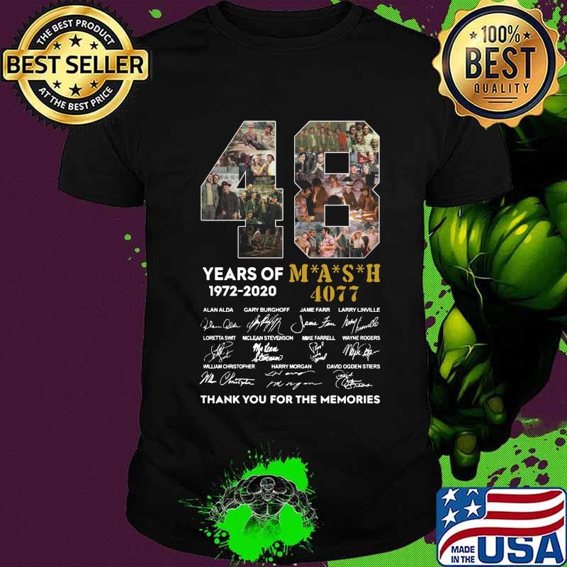 48 years of 1972 2020 mash 4077 thank you for the memories signatures shirt