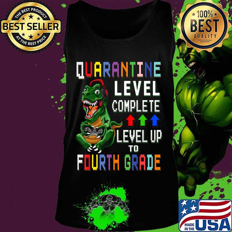 4th Grade Quarantine Shirt Back To School T Rex Gamer Gift T-Shirt Tank top 4th Grade Quarantine Shirt Back To School T Rex Gamer Gift T-Shirt Tank top