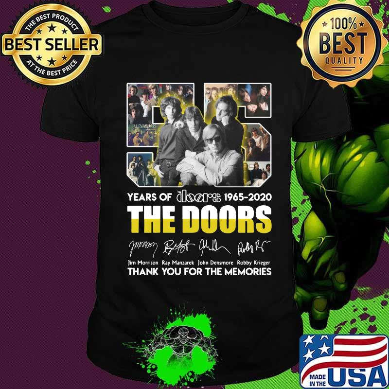 55 years of 1965 2020 the doors thank you for the memories signatures shirt